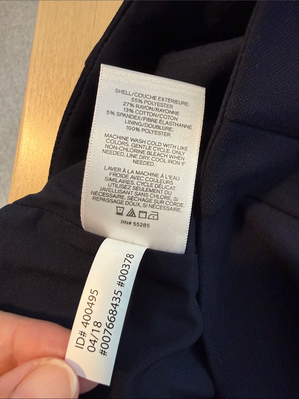Express Navy Woven Career Pencil Skirt, 4 - Picture 6 of 6